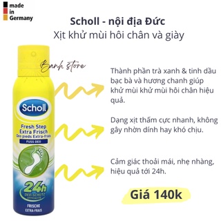 Xịt khử mùi hôi chân & giày Scholl cực hiệu quả - nội địa Đức chính hãng