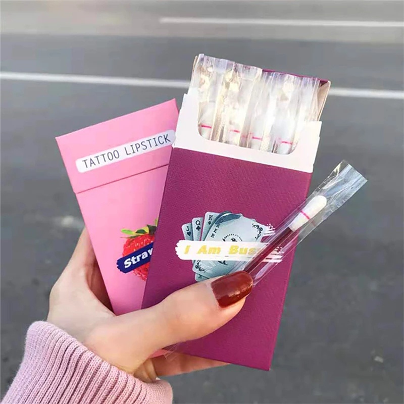 [Hàng mới về] Hộp son môi dạng tăm bông chống thấm nước lâu trôi thiết kế độc đáo