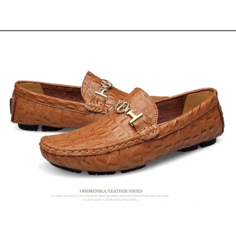 Giày Da Lười Đàn Ông Phong Cách Thời Trang Sang Trọng Da Thật, Size 38/ Hàng Quảng Châu /T 90