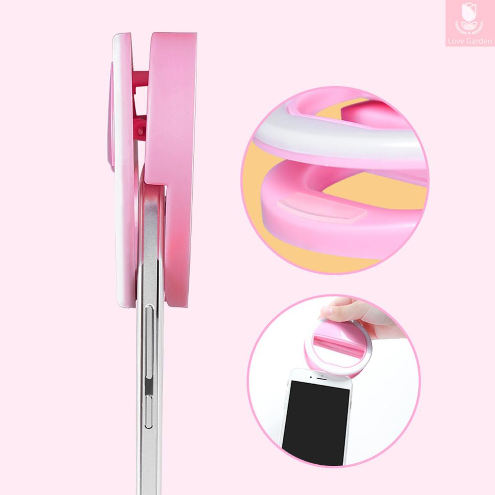 Đèn Led Tròn Kẹp Điện Thoại Hỗ Trợ Chụp Ảnh Selfie | BigBuy360 - bigbuy360.vn