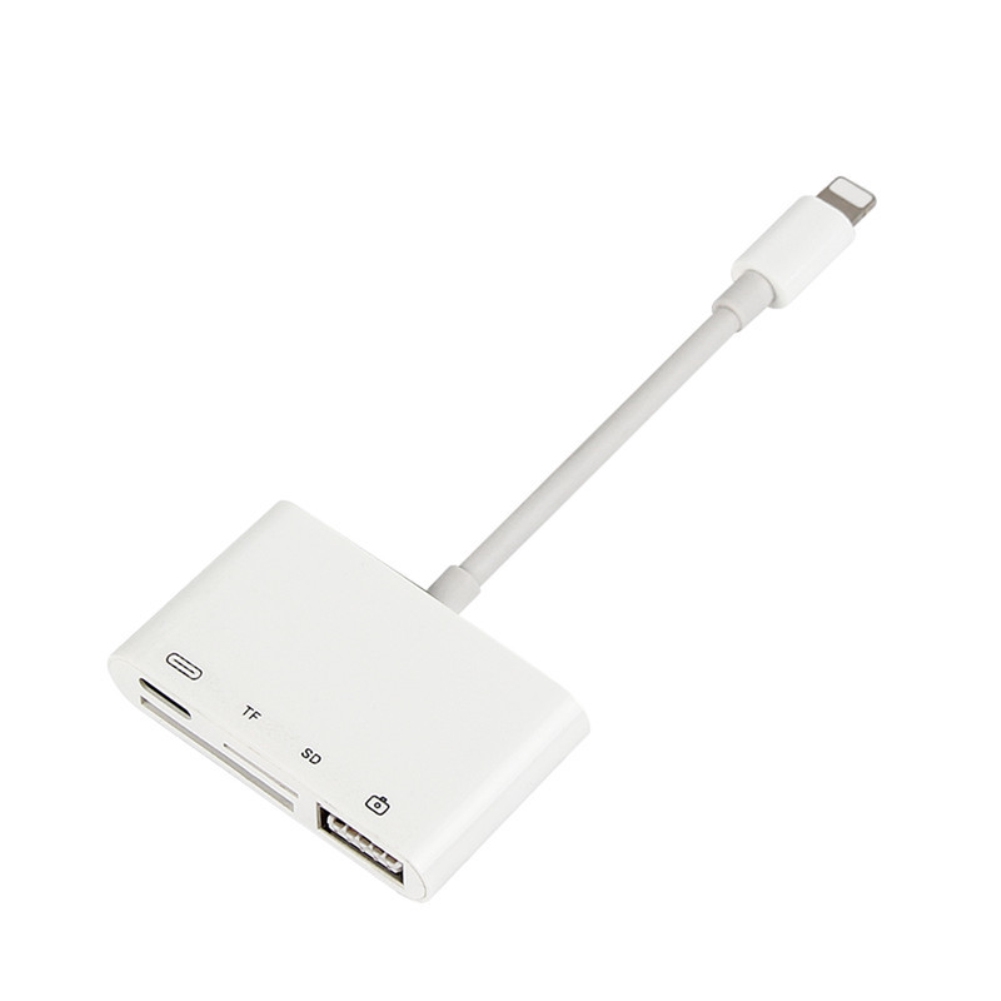 Đầu Đọc Thẻ Nhớ Đa Năng Tf / Sd / Usb 4 Trong 1 Cho Iphone