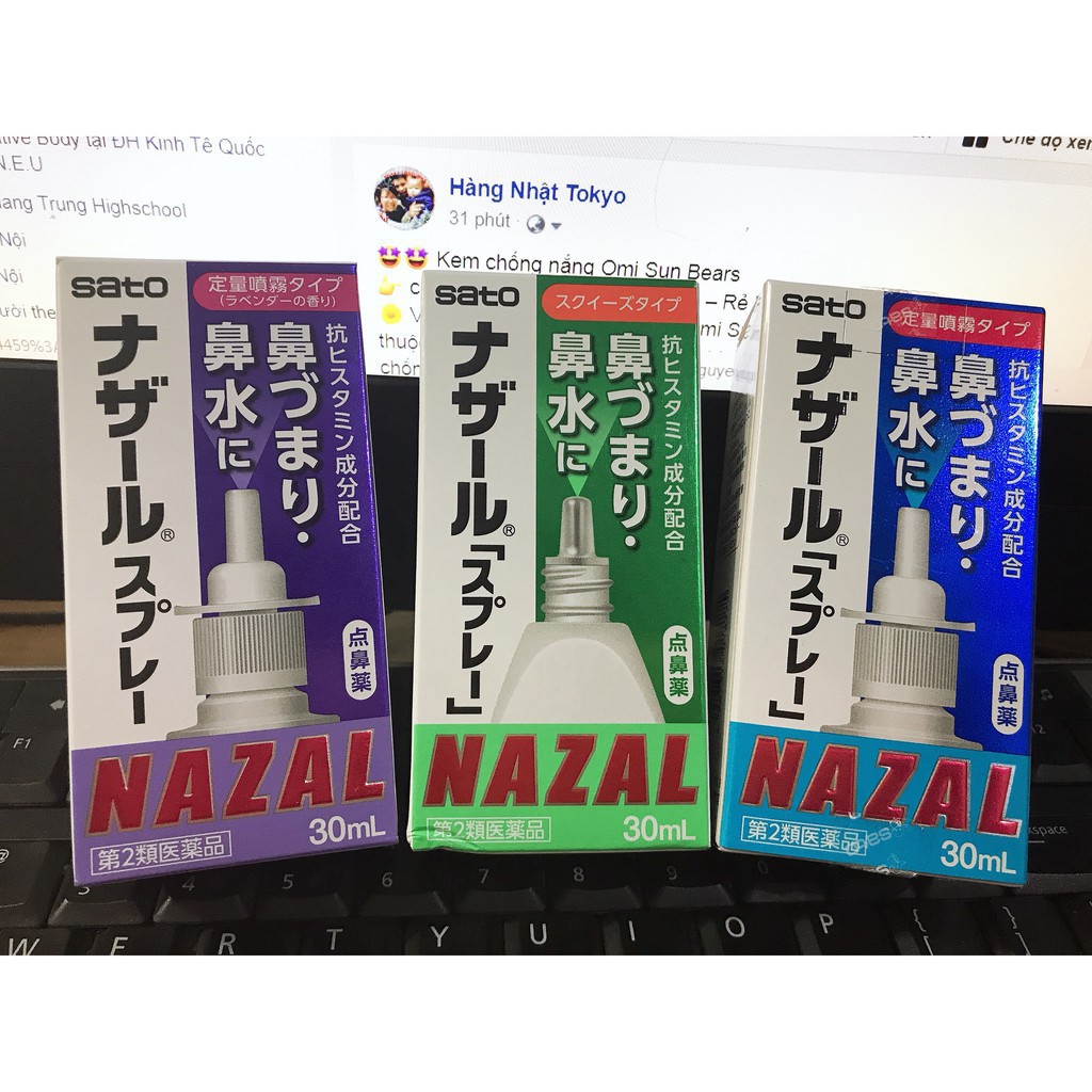 Xịt Nazal Sato 30ml hàng Nhật nội địa xịt oải hương xịt nhỏ giọt Nazal LIKE TOKYO