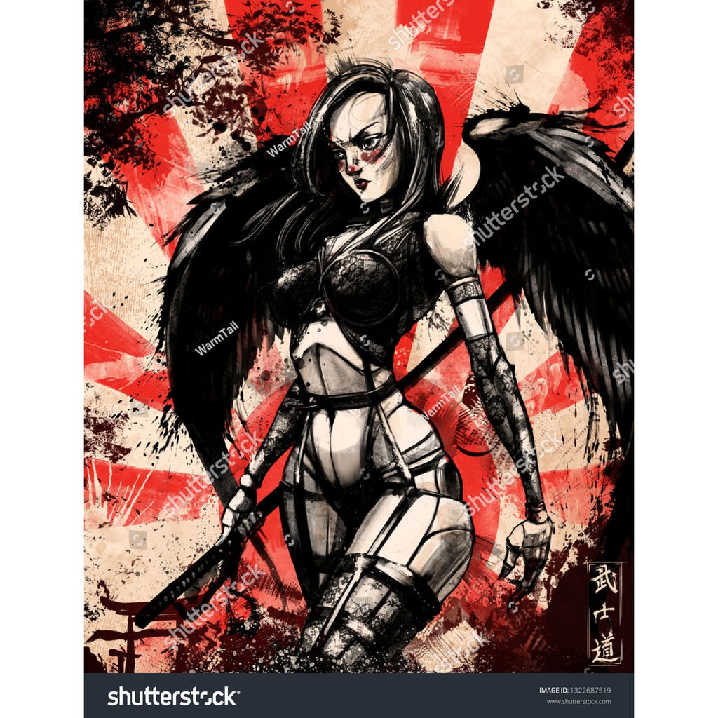 Tranh lụa 3d Samurai Nhật Bản SMRNB-05