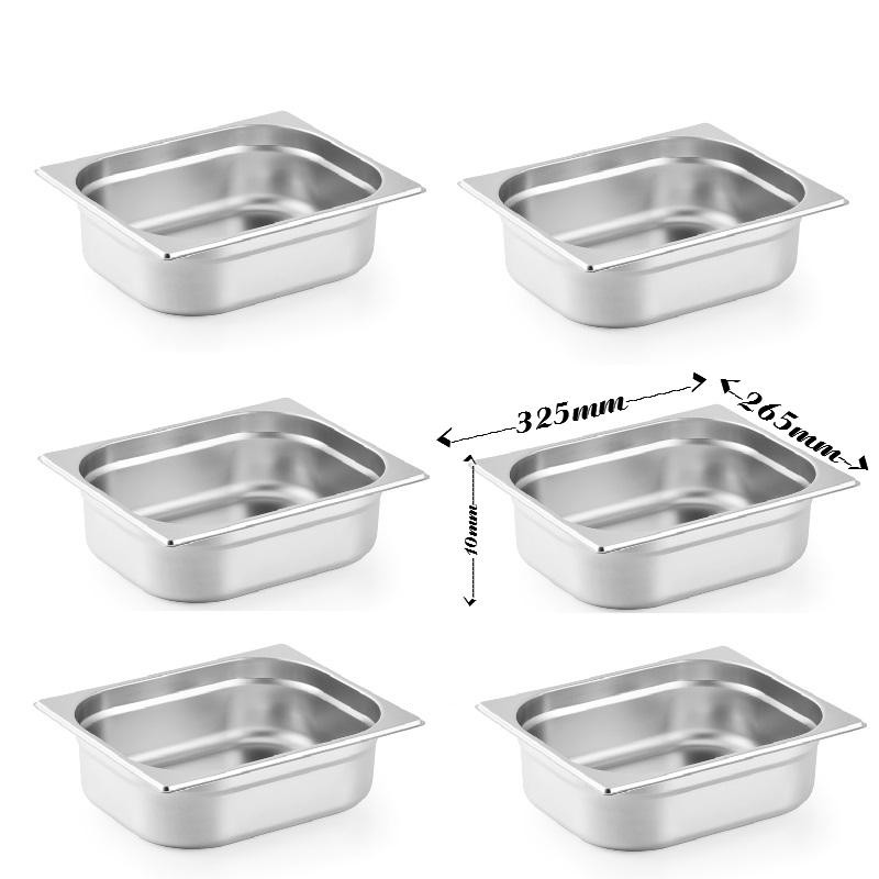 Khay đựng thực phẩm, đựng thạch Topping Inox 1/2 không nắp