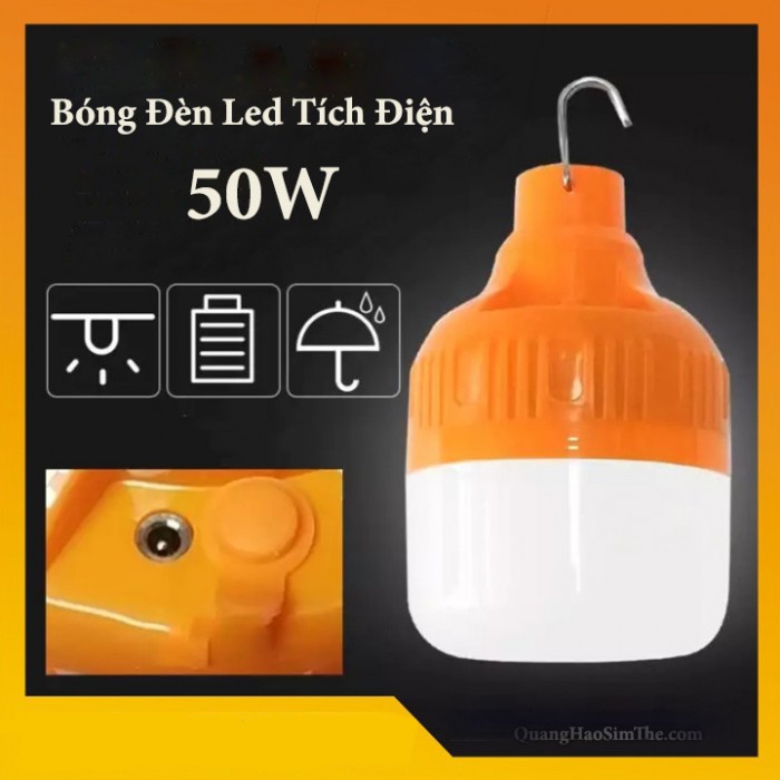 [Hàng loại 1] Bóng đèn tích điện 💎Đèn Led tích điện sạc usb 100w dùng 6h đến 8h tiện lợi cho gia đình