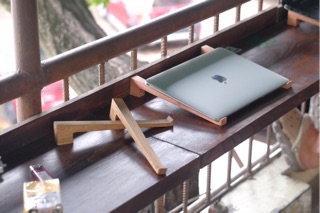 Thanh gỗ đỡ Macbook, thanh đỡ laptop