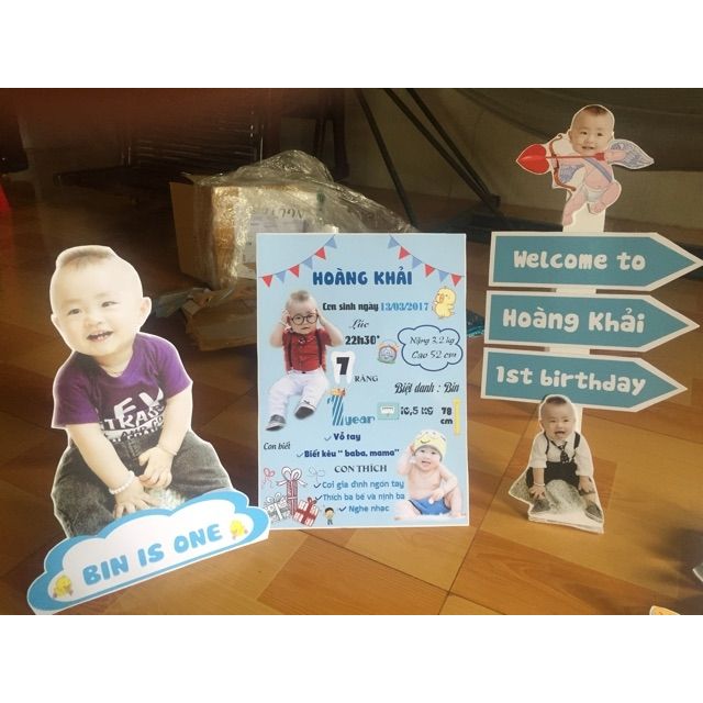 Chibi sinh nhật cho bé miễn phí thiết kế cây welcome chèn hình bé trang trí sinh nhật cho bé trai bé gái