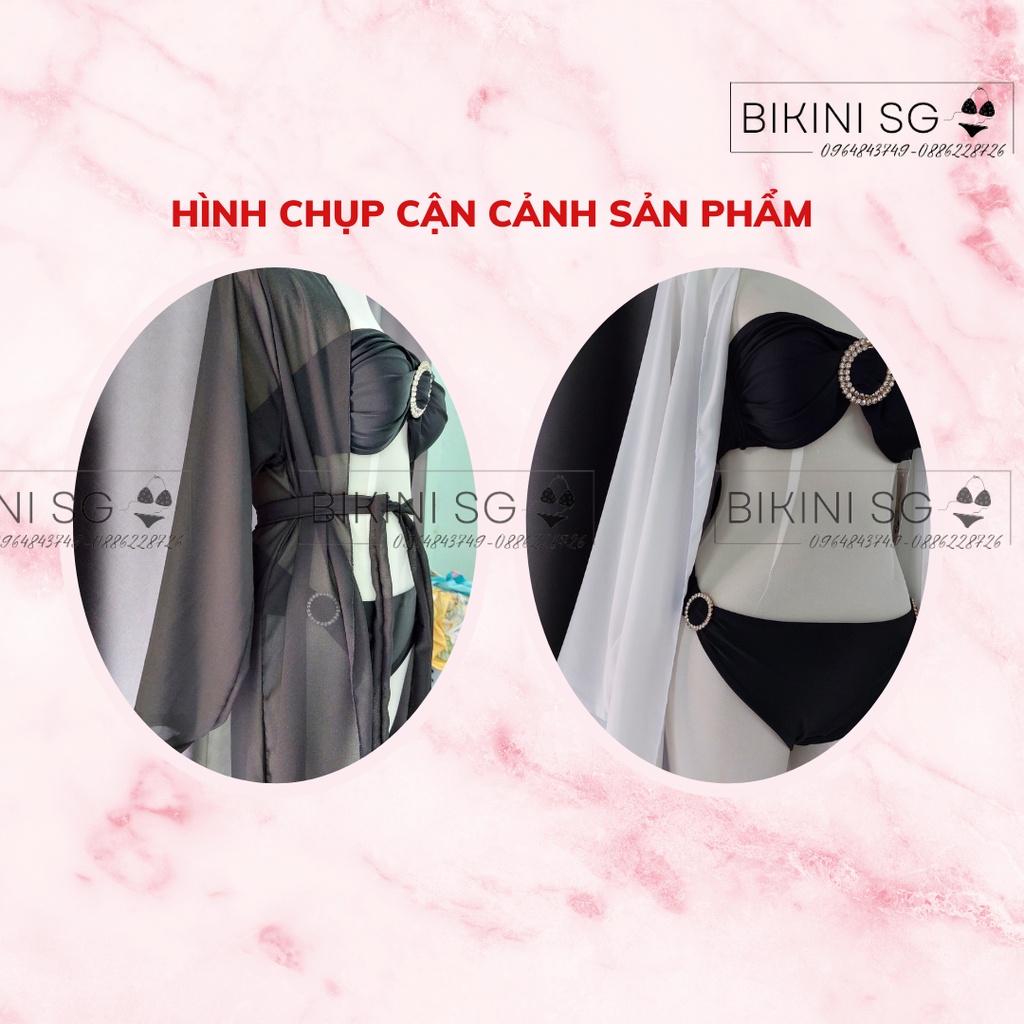 Áo choàng dài bikini khăn quây đa năng đi biển xinh xắn