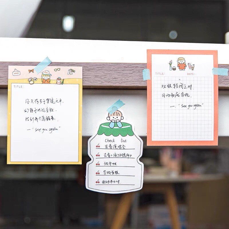 Tập 30 tấm giấy ghi chú giấy nhớ cuộc sống tươi đẹp