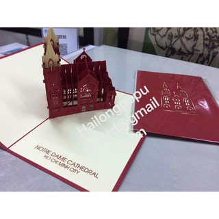 Nhà Thờ Đức Bà - Church - Thiệp 3D ( VN )