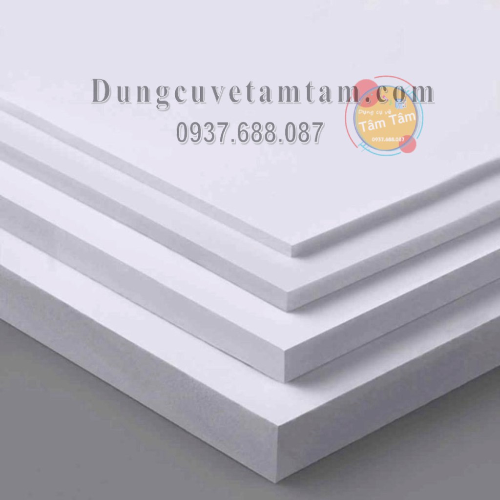 Bìa Mô Hình Foam, Tấm Formex,Tấm PVC Foam làm mô hình dày 2mm/3mm/5mm/8mm-Size A2-Ship hỏa tốc -Dụng cụ vẽ tâm tâm