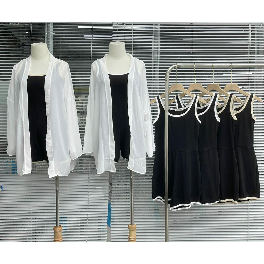 Jum mix áo choàng EMIX, dáng ngắn, freesize dưới 55kg, mặc đi biển, đi chơi, phong cách basic 232