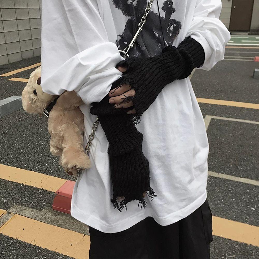 Găng Tay Giữ Ấm Hở Ngón Thời Trang Cho Nữ