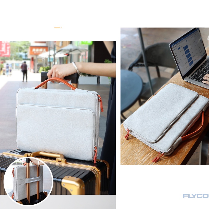 Túi chống sốc đựng Laptop / Macbook chống nước, xước Cao Cấp 13 3 14 15 6 inch Flyco ND03S da máy tính Cặp balo nam nữ