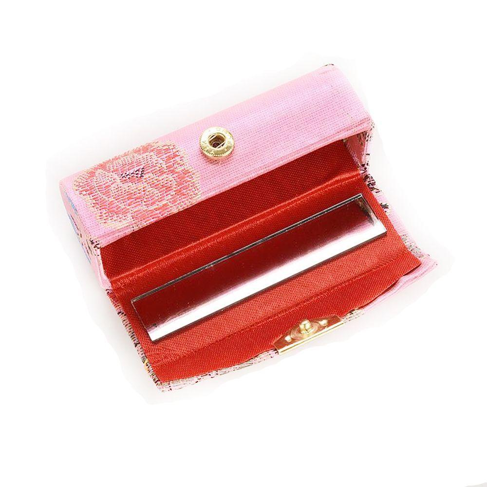 PATRICIA Hộp Đựng Son Môi Bằng Lụa Satin Kèm Gương Phong Cách Retro Ốp