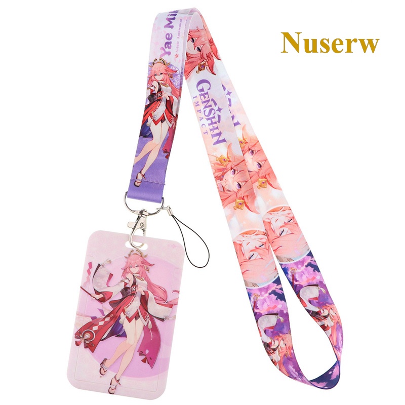 Nuserw Genshin Va Chạm Có Dây Đeo Cổ Dùng Làm Móc Khóa / Điện Thoại / Chìa Khóa Trang Trí