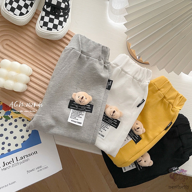 Quần dài họa tiết gấu dễ thương cho bé gái