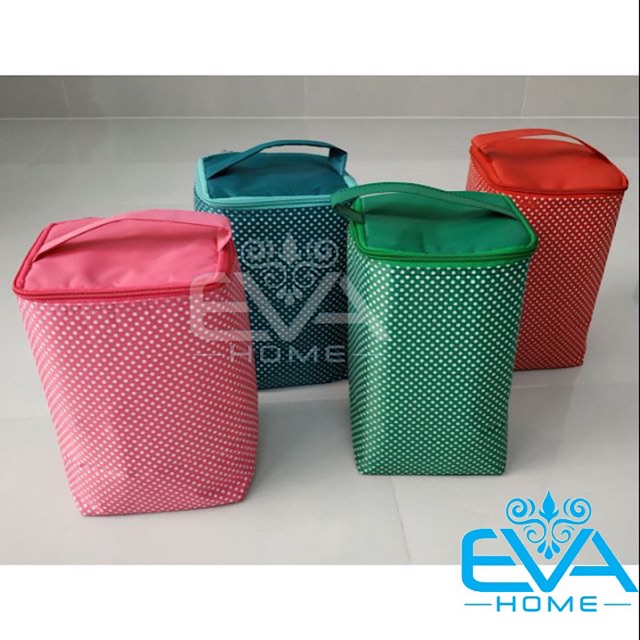 TÚI GIỮ NHIỆT VĂN PHÒNG CHẤM BI 2 LỚP