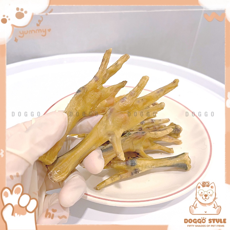 Treat Bánh Thưởng Cho Chó Chân Gà Sấy Khô DOGGO Homemade Không Chất Bảo Quản 100G Thức Ăn Cho Chó Thú Cưng