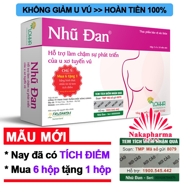 ✅ [6 TẶNG 1] Nhũ Đan Lohha – Thảo dược ngừa và giảm u xơ tuyến vú, u nang tuyến vú, xơ nang tuyến vú, nang vú, bướu diệp