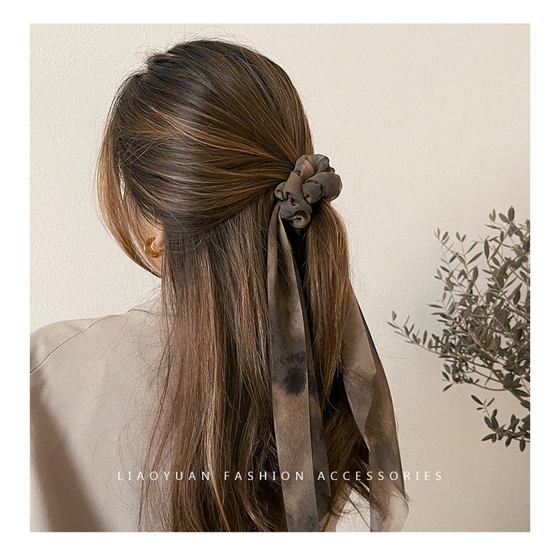 Dây cột tóc kiểu dây ruy băng thắt nơ xinh xắn