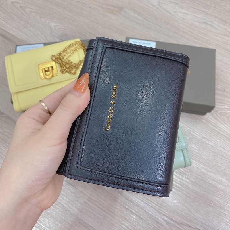 (Mới 2022) Ví CK gập nhiều ngăn kèm dây xích fullbox