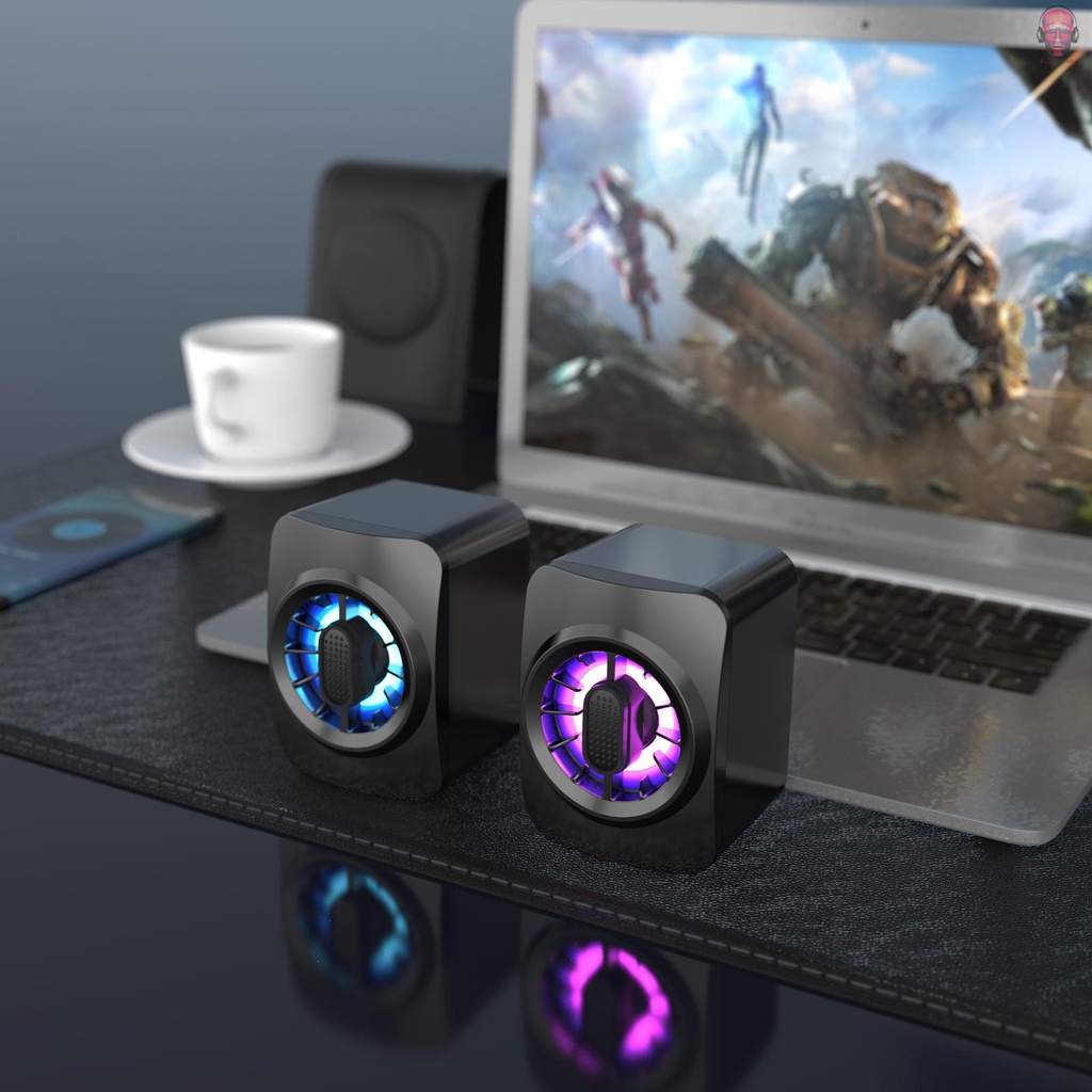 Loa Máy Tính Mini Có Dây Usb Rgb 6w Điều Chỉnh Âm Lượng 6w Cho Laptop / Máy Tính Bảng / Pc / Điện Thoại