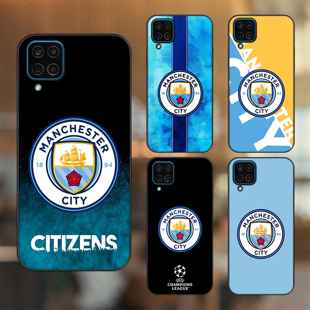 Ốp lưng Samsung M32, M33, M53, M62 viền đen in hình Manchester City MC