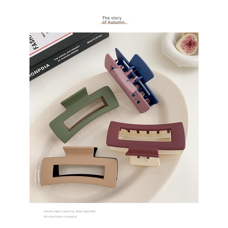 Kẹp Tóc Hình Vuông Cỡ Lớn Thiết Kế Đơn Giản Phong Cách Hàn