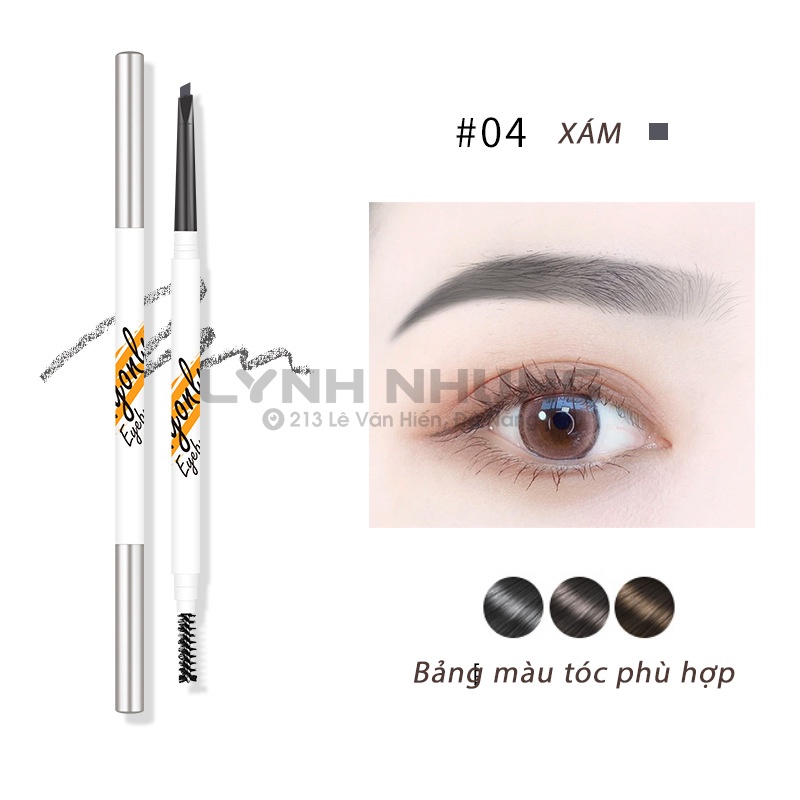 Chì kẻ mày 2 đầu MYON chống nước lâu trôi tam giác nhỏ