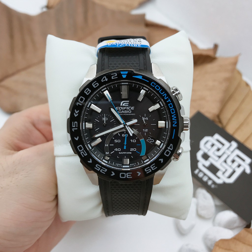 Đồng hồ nam Casio EDIFICE EFS-S550 / EFS-S550PB-1A kính Sapphire chống trầy chính hãng