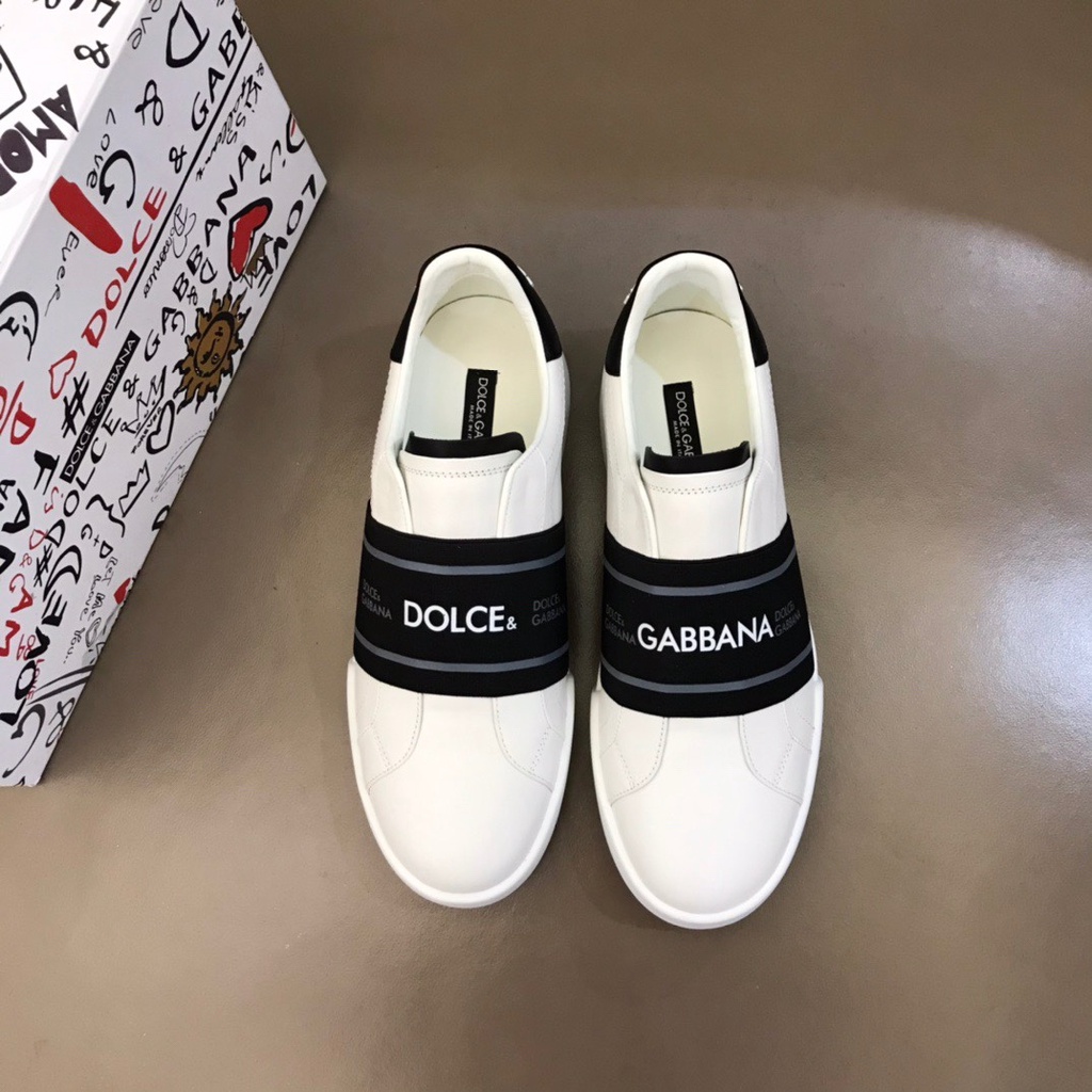 Giày sneakers nam cao cấp da thật Dolce&Gabbana D&G thiết kế trẻ trung mang phong cách thể thao, năng động