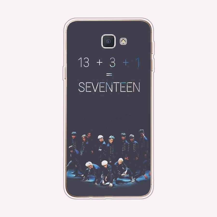 Ốp điện thoại dẻo silicon TPU in hình SEVENTEEN bảo vệ cho Samsung Galaxy j5 2016 j6 2018 j7 2016 2017 J7 prime J7 Neo