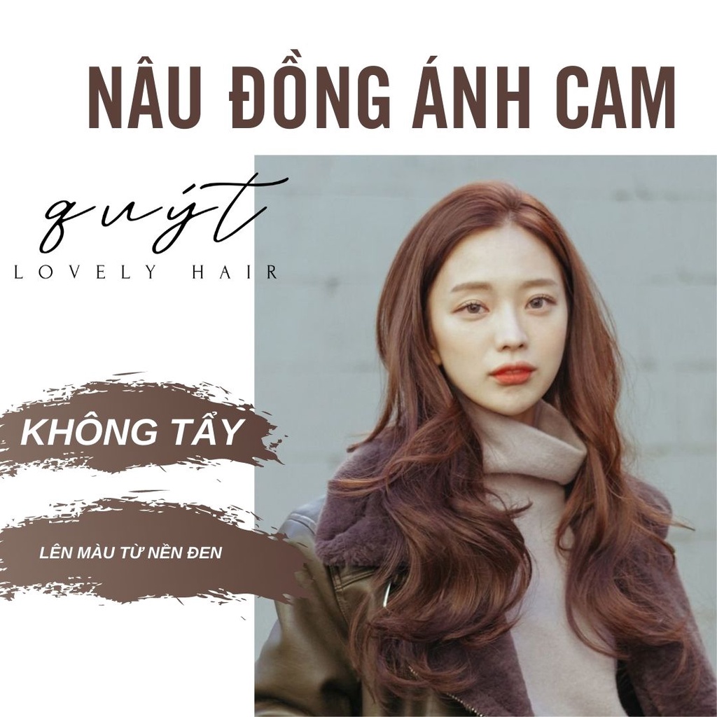 [ Q.8] THUỐC NHUỘM TÓC NÂU ĐỒNG ÁNH CAM+ TẶNG KÈM OXY- KHÔNG TẨY