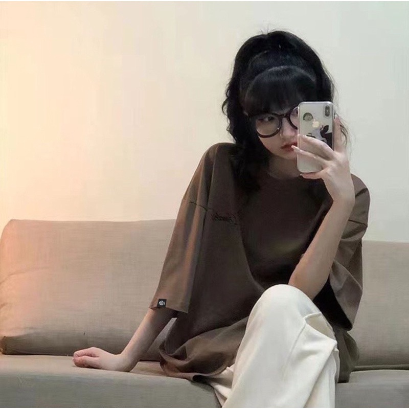 Áo thun phông logo tay nam nữ PINK tay lỡ form rộng BONELESS Unisex