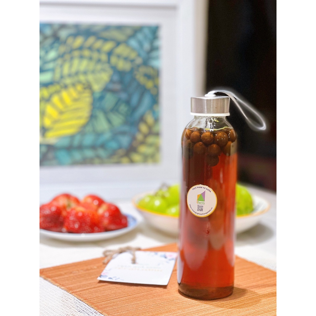 Chai thủy tinh nắp dây 500ml  - Đựng sữa hạt, sinh tố, nước ép, trà sữa