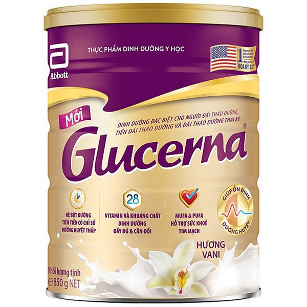 SỮA GLUCERNA 850G (CHO NGƯỜI TIỂU ĐƯỜNG)