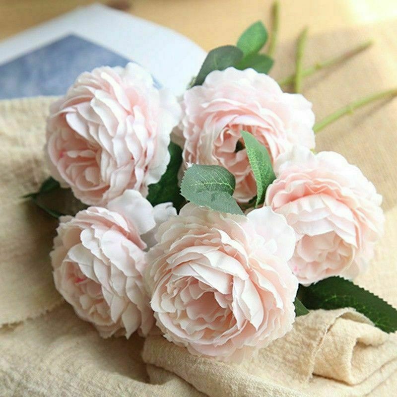 Artificial Classical Silk Peony Flower Bouquet Colours Wedding Decor Useful