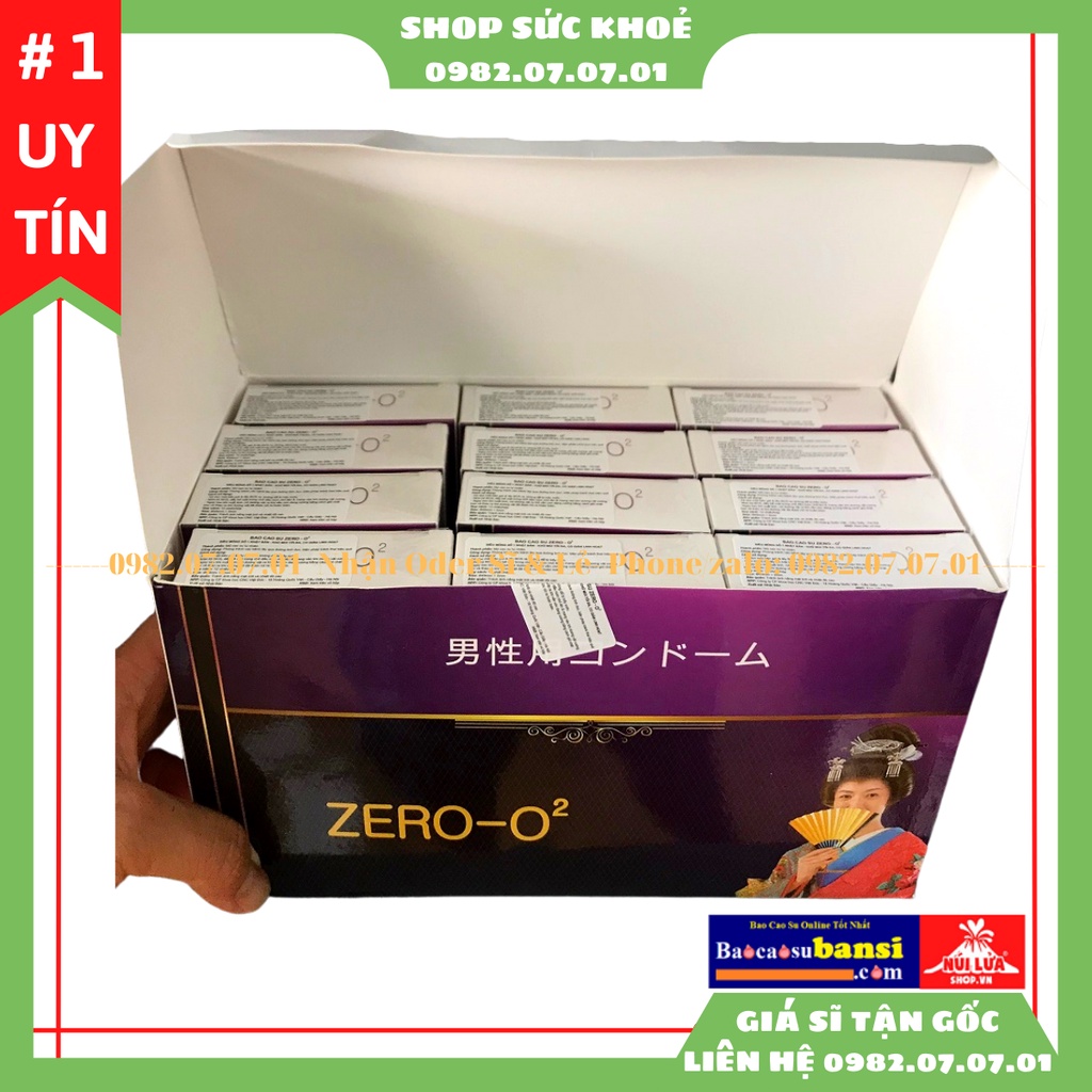 Bao cao su siêu mỏng trơn mượt mà, mướt mát đến từ Nhật Bản ZERO O2, Shop Sức Khoẻ 0982070701 Tuyển Sĩ Bao Cao Su Full