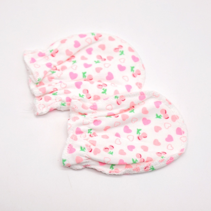 1 Đôi Găng Tay Chống Trầy 100% Cotton Cho Bé Sơ Sinh