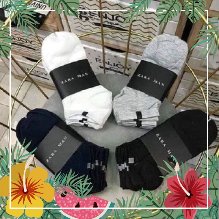 TẤT ZARA MAN CỔ NGẮN CHO NAM GIỚI 1 SET 10ĐÔI