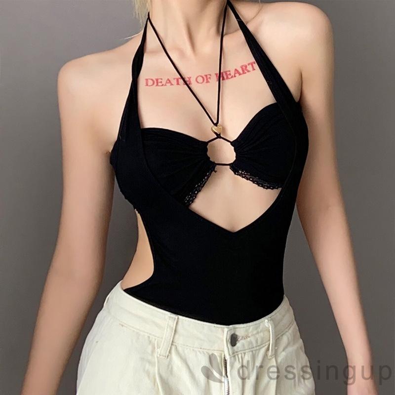 Áo liền quần Không Tay Cổ Chữ V Gợi Cảm Dành Cho Nữ | BigBuy360 - bigbuy360.vn