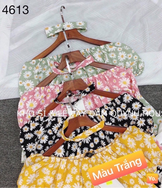 [Mã WASKT410K giảm 10K đơn 50K] ÁO TRỄ VAI HOA CÚC HOẠ MI / KÈM CHOCKER / BẸT VAI / MÙA HÈ | BigBuy360 - bigbuy360.vn