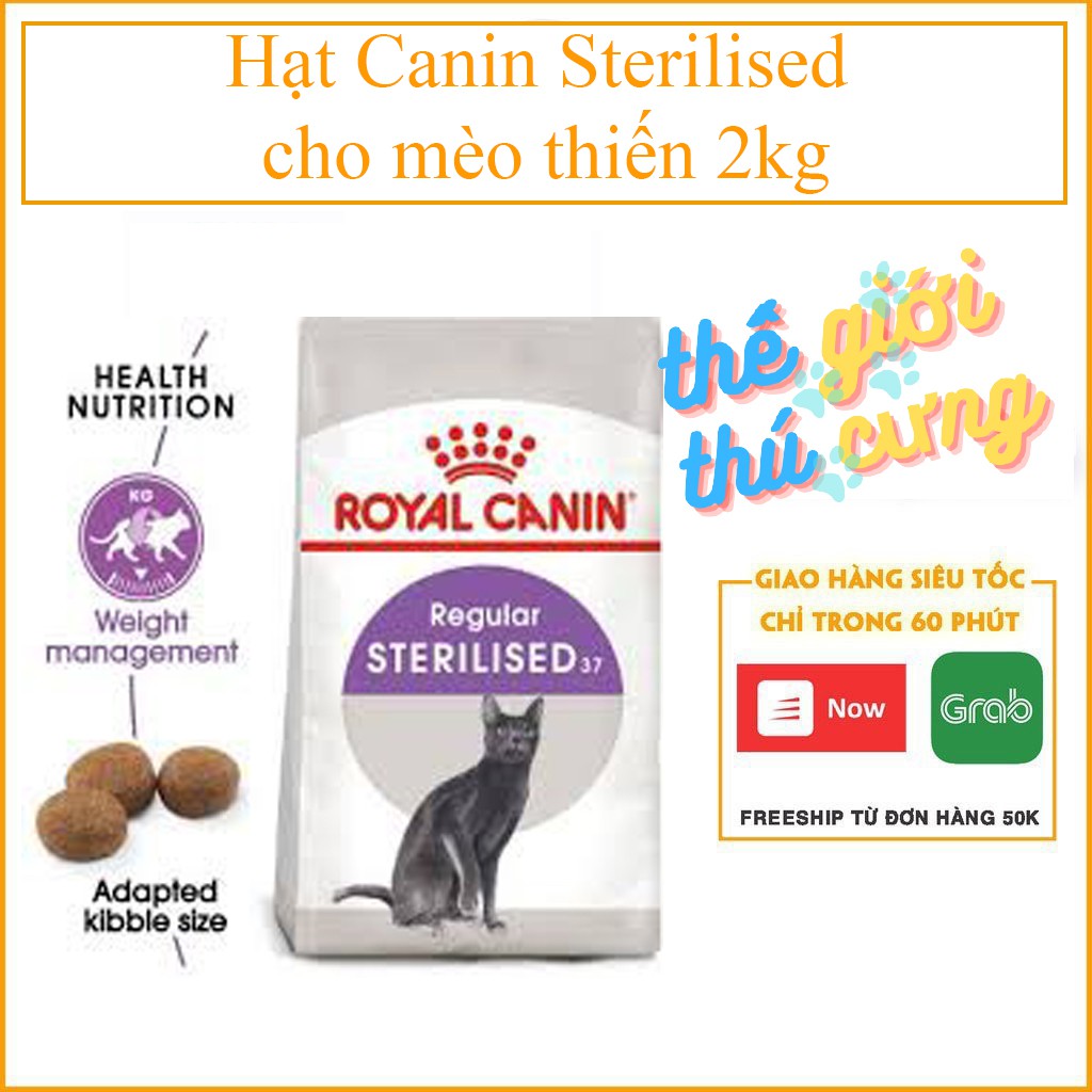 Hạt Canin Sterilised cho mèo thiến Túi 2kg