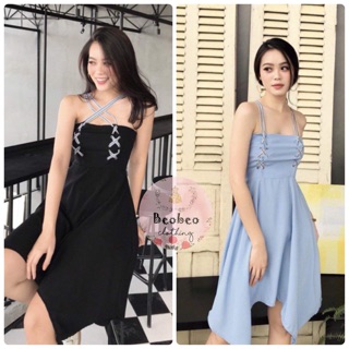 Đầm xoè đan dây vai cực đẹp ulzzang