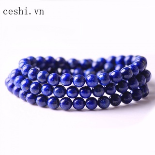 Lapis Lazuli Natural Beads Bracelet Three Times