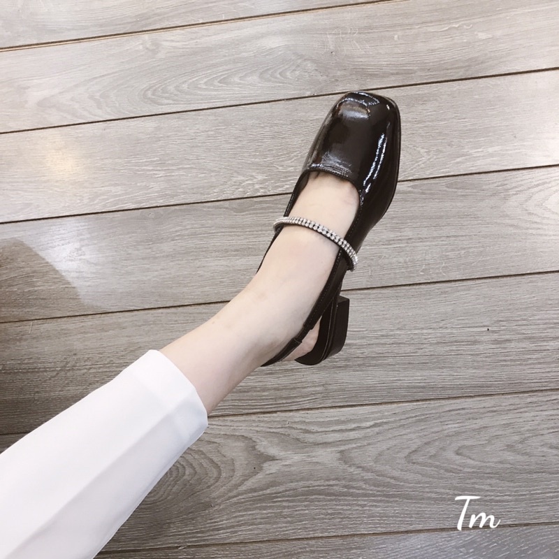 Giày bệt búp bê bít mũi quai đá hàng cao cấp fullbox