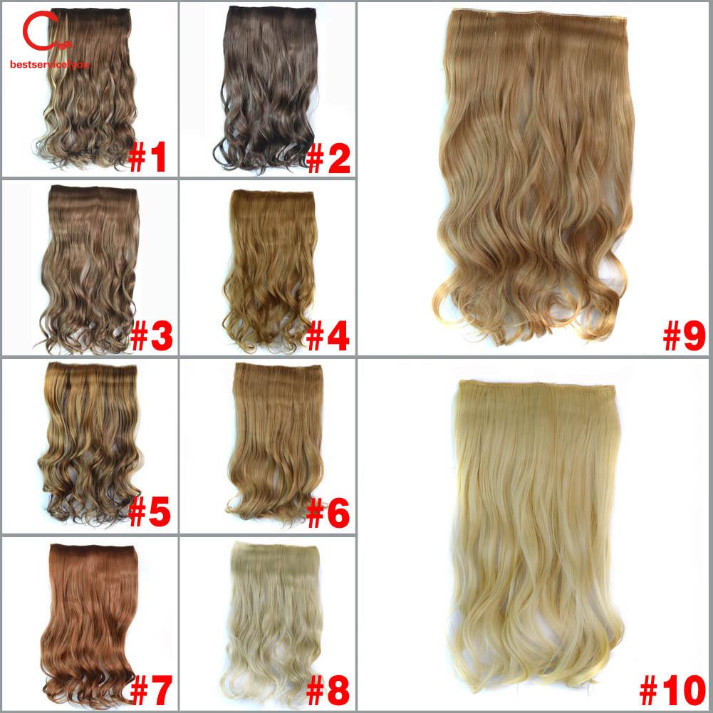 Tóc kẹp nối dài 60cm kiểu xoăn cho nữ