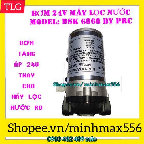 Bơm tăng áp 24v Grand Forest GFP50 hoặc Model SZ-368, Hút đẩy siêu khỏe dành cho máy lọc nước RO