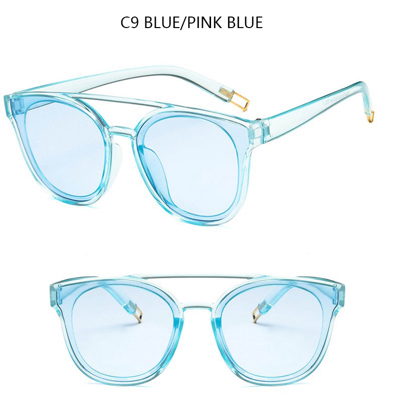 Thanh toán tại chỗ◆2018 New Korean Fashion Cat Eye Colorful Mercury Sunglasses Women Luxury Glasses